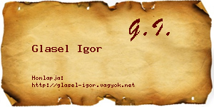 Glasel Igor névjegykártya